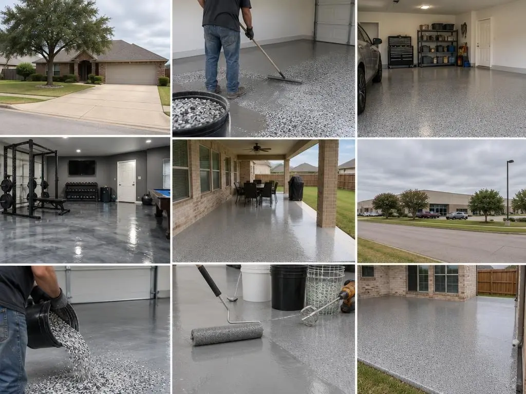 Epoxy Flake Floors in Arlington, TX